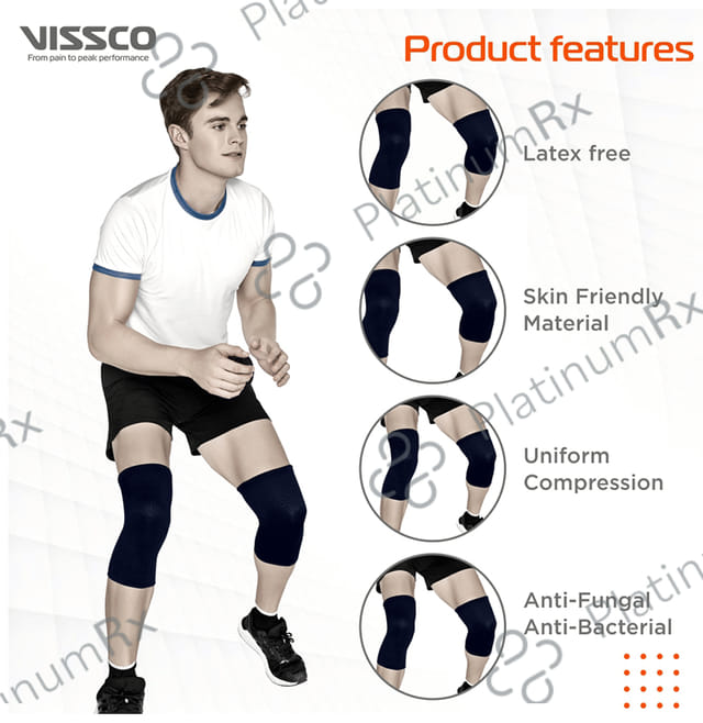 Vissco Spro Knee Capsule Plus, Knee Support for Joint Pain Relief, Sports, Football XXL