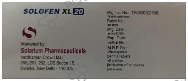 Solofen XL 20 Tablet