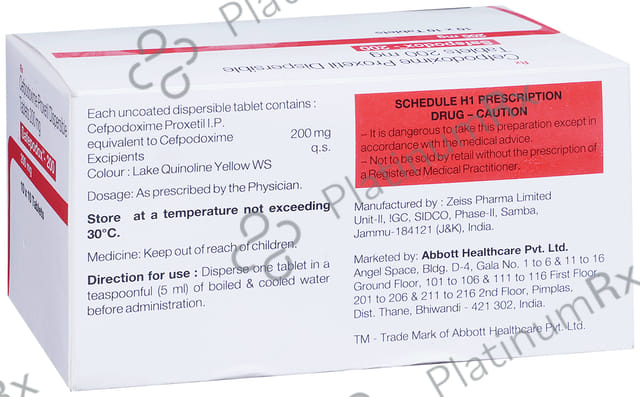 Safepodox 200mg Tablet DT 10s