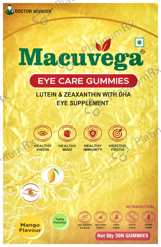 Macuvega Eye Care Gummies (30 Each) Mango 1 Bottle