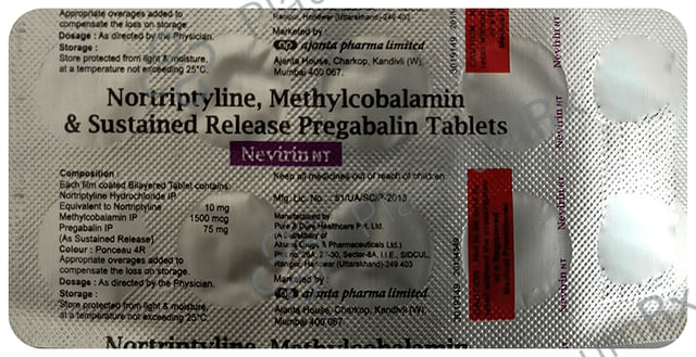 Nevirin NT 75mg/10mg/1500mcg Tablet 10 Tablet
