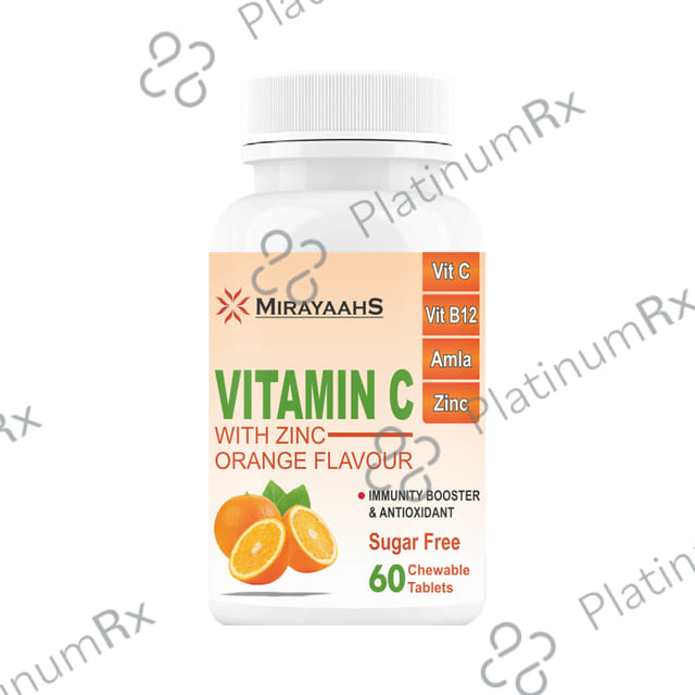 Mirayaahs Vitamin C Chewable Orange Flavour Tablet 60s