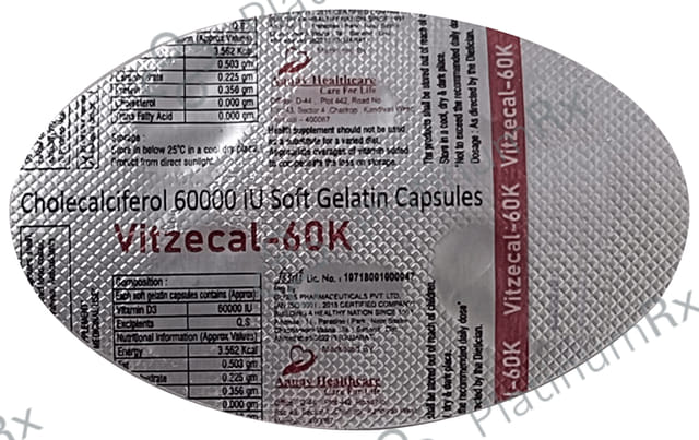 Vitzecal 60000IU Soft Gelatin Capsule 4s