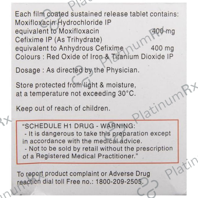 Moxinow 400/400mg Tablet SR 5s