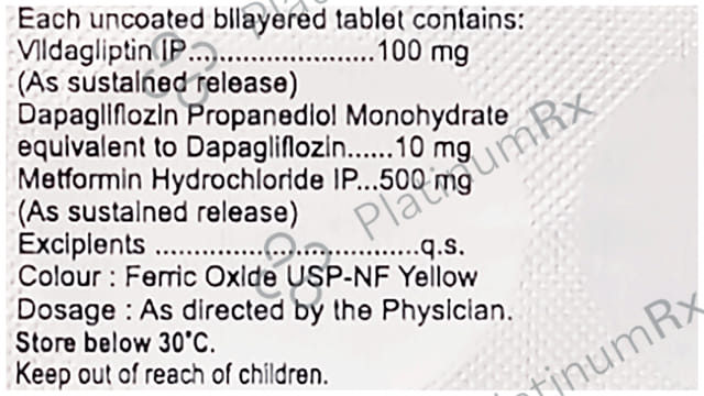 Vilpower DM 10/500/100mg Tablet 10s