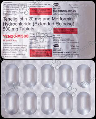 Ten M 20/500mg Tablet 10s