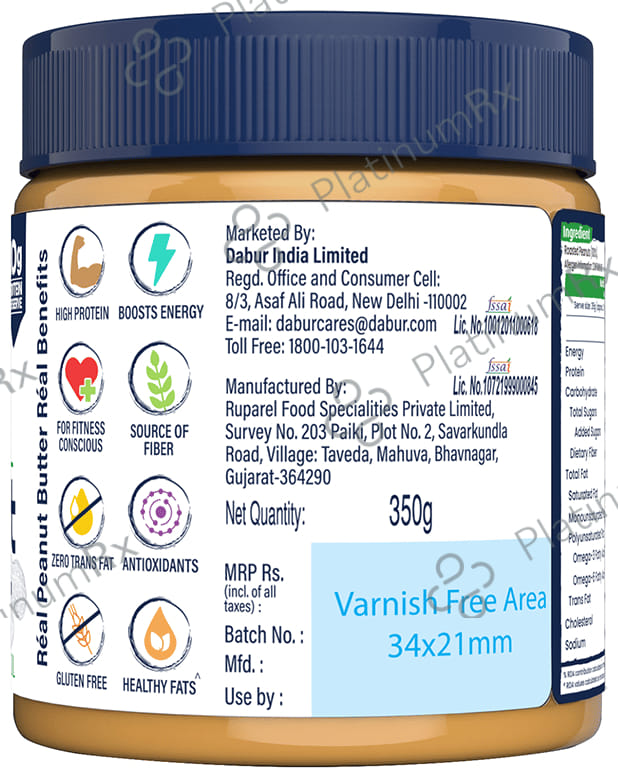 Real Health 100% Natural Peanut Butter Creamy