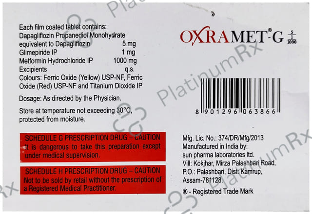 Oxramet G 5/1/1000mg Tablet 7s