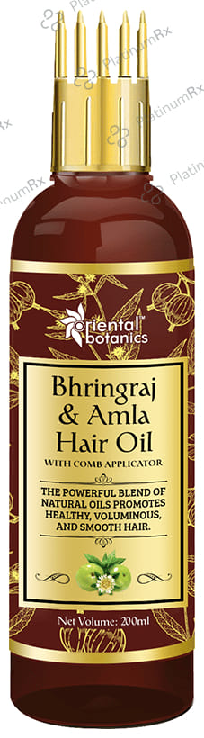 Oriental Botanics Bhringraj & Amla Hair Oil with Comb Applicator 200 ml