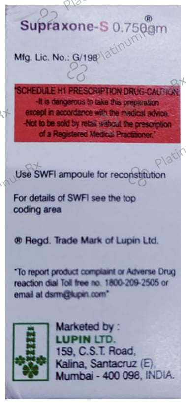 Supraxone S 500mg/250mg Injection