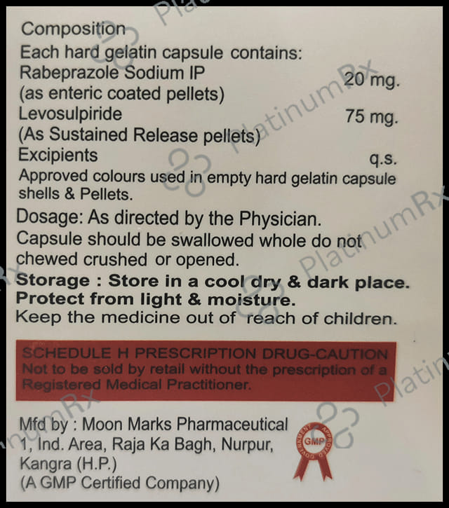 Rabepalm L 75/20mg Capsule SR 10s