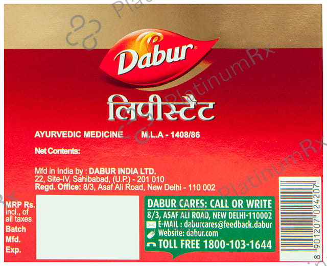 Dabur Lipistat Capsule with Arjuna & Guggulu - For Heart Health