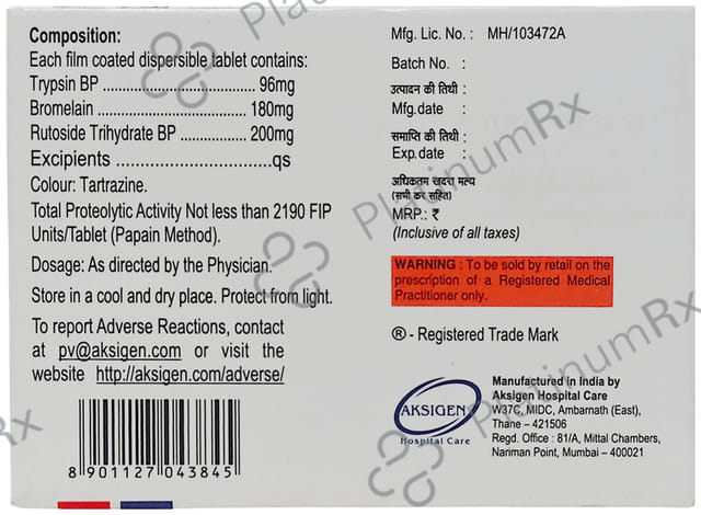Phlogam Forte 180/96/200mg Tablet 10s
