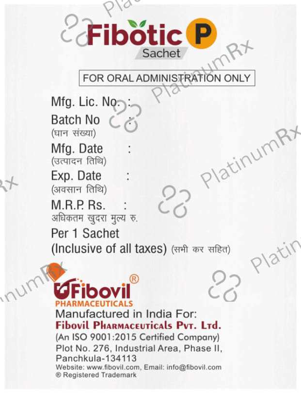 Fibotic P Sachet Orange Flavour 1gm