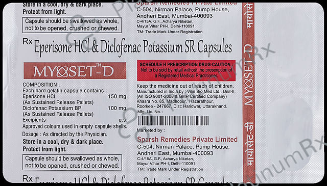 Myoset-D 150mg/100mg Capsule SR