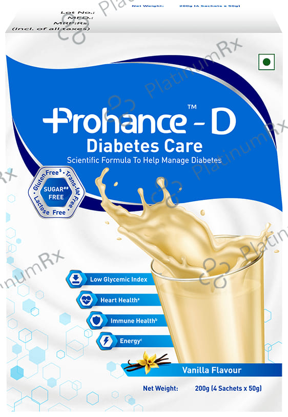 Prohance D Nutritional Supplement for Diabetes Care Flavour Vanilla 200gm