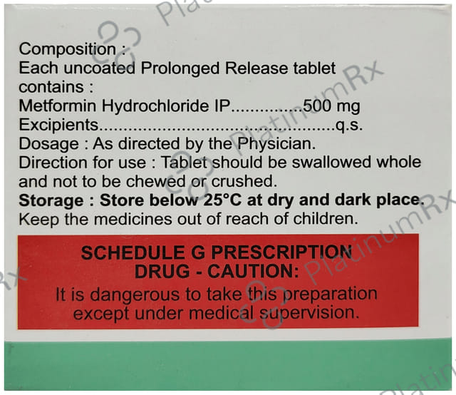 Metafort 500mg Tablet PR 15s