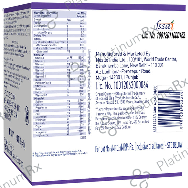 Nestle Resource Diabetic Sachet (50gm Each) with Protein & Fibre - Flavour Vanilla