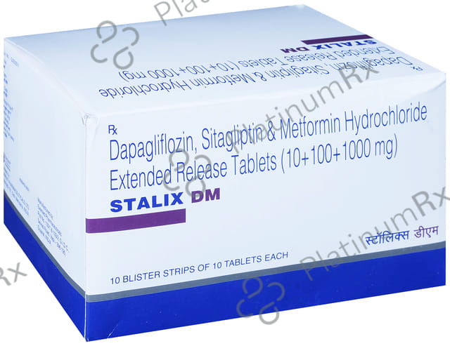Stalix DM 10/1000/100mg Tablet ER 10s