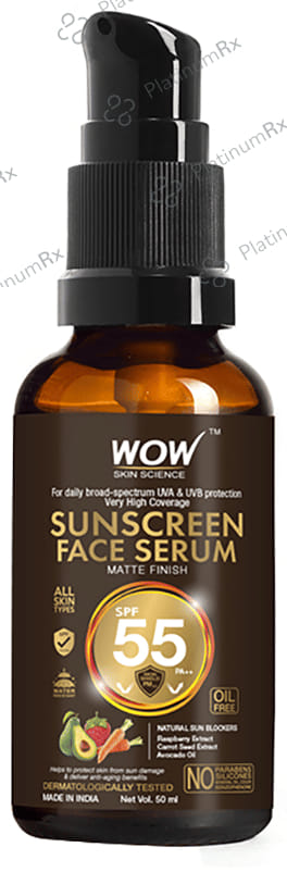 WOW Skin Science Sun Screen SPF 50 PA++ Face Serum 50ml