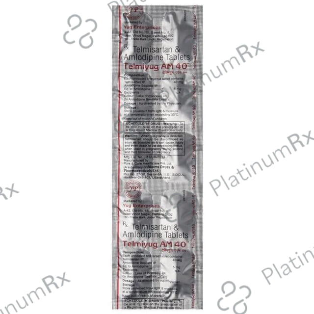 Telmiyug AM 40 Tablet