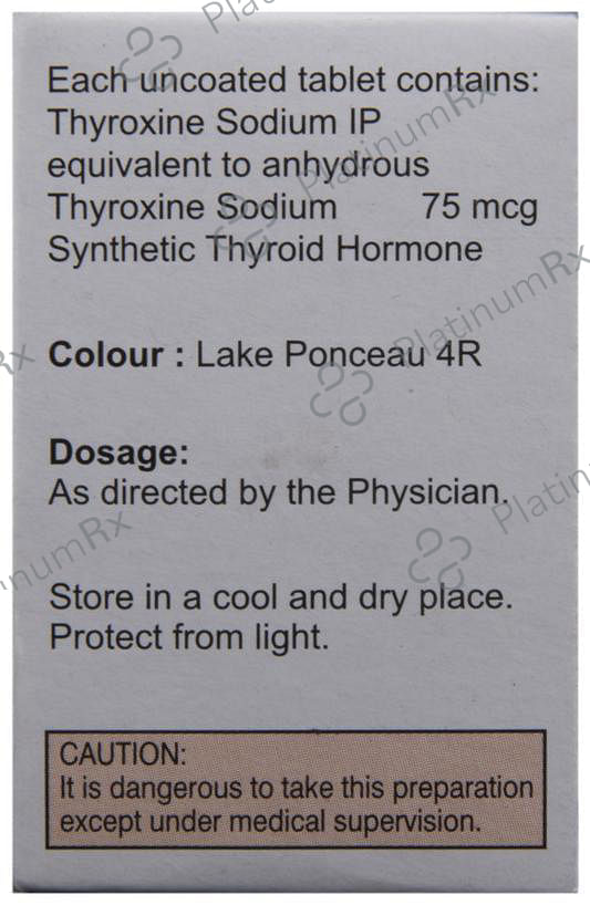 Thyrox 75 Tablet 100 Tablet