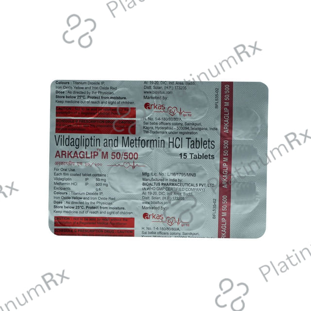 Arkaglip M 500mg/50mg Tablet