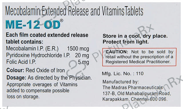 ME 12 OD Tablet ER 15s