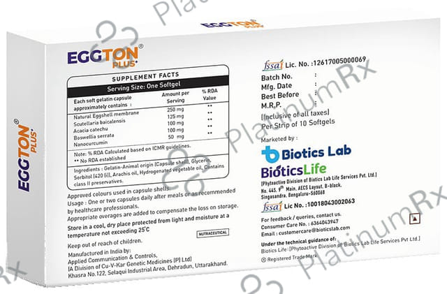 BioticsLife Eggton Plus Capsule for Joint Support
