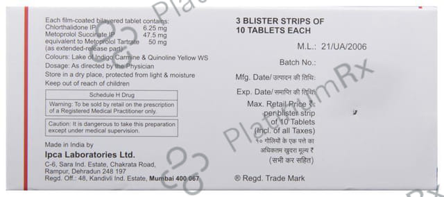 CTD M 6.25/50mg Tablet ER 10s