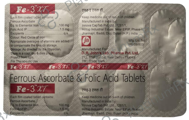 FE 3 XT 100/1.5mg Tablet 10s
