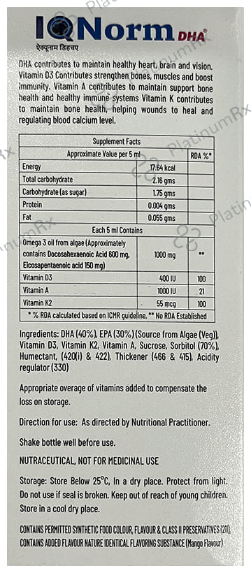 Iqnorm Dha Suspension 200ml