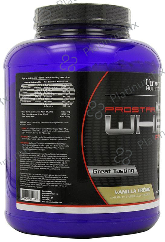 Ultimate Nutrition Prostar 100% Whey Protein for Muscle Recovery - Flavour Vanilla Creme Powder 5 lb