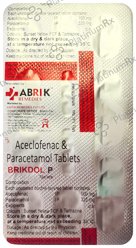 Brikdol P 100/325mg Tablet 10s