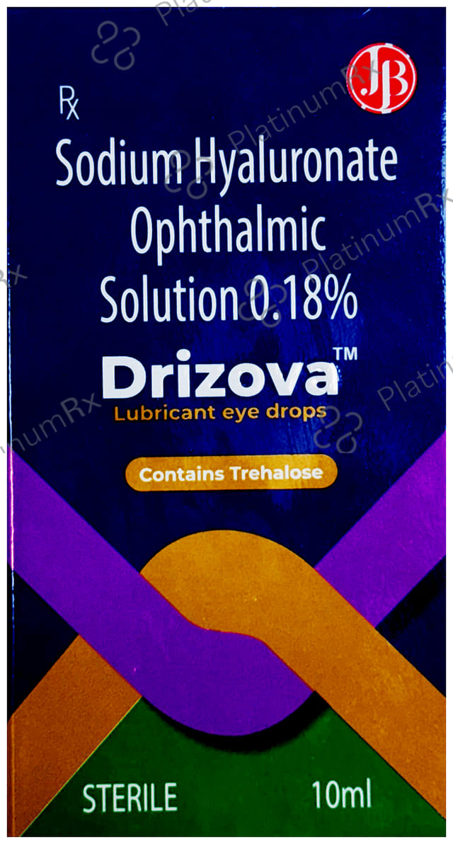 Drizova Lubricant 0.18% Eye Drops 10ml