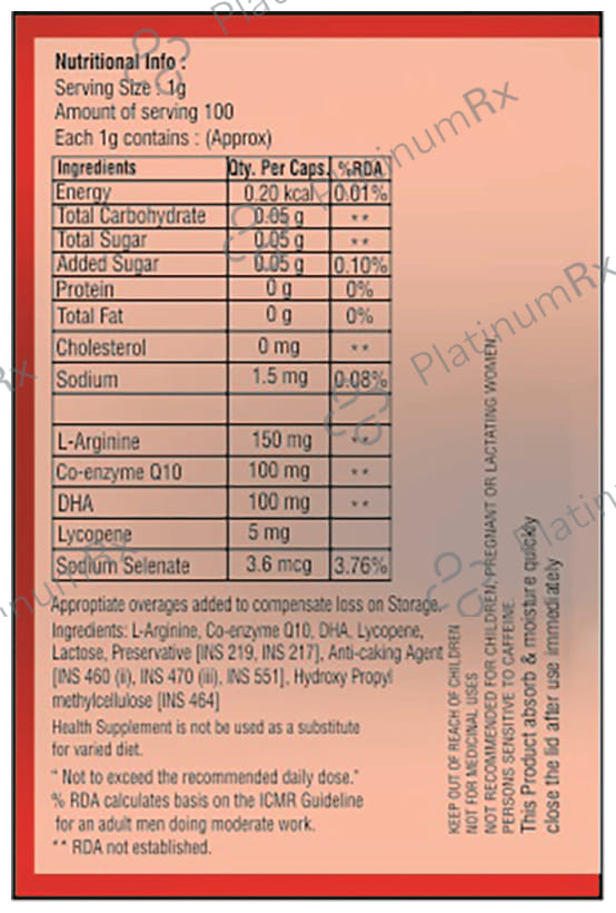 Nutrigrow Co-Enzyme Q10 Capsule
