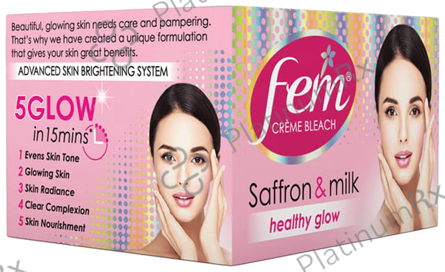 Fem Saffron & Milk Bleach Cream 64gm