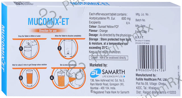 Mucomix ET 600mg Tablet 10s