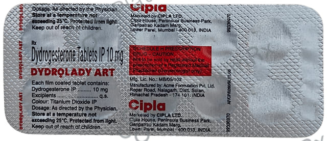 Dydrolady Art 10mg Tablet