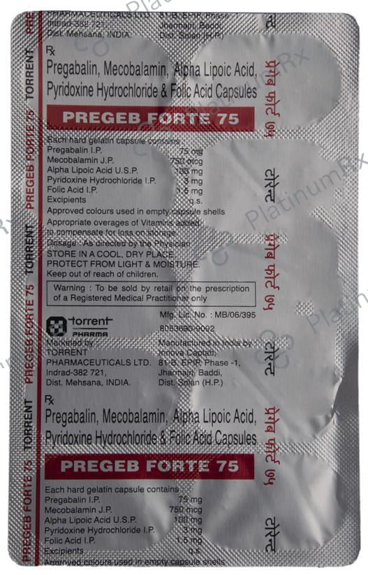 Pregeb Forte 75 Capsule