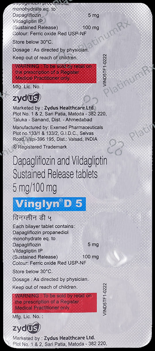 Vinglyn D 5/100mg Tablet 10s