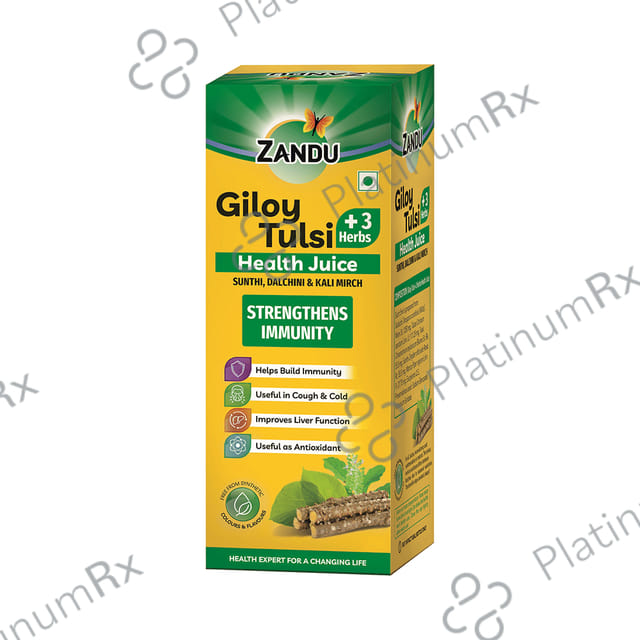 Zandu Giloy Tulsi +3 Herbs Health Juice