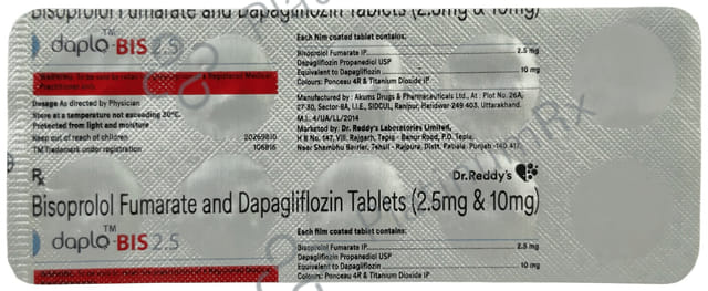 Daplo Bis 2.5/10mg Tablet 10s