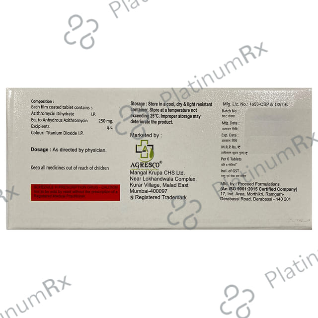 Agrosin 250mg Tablet 6s