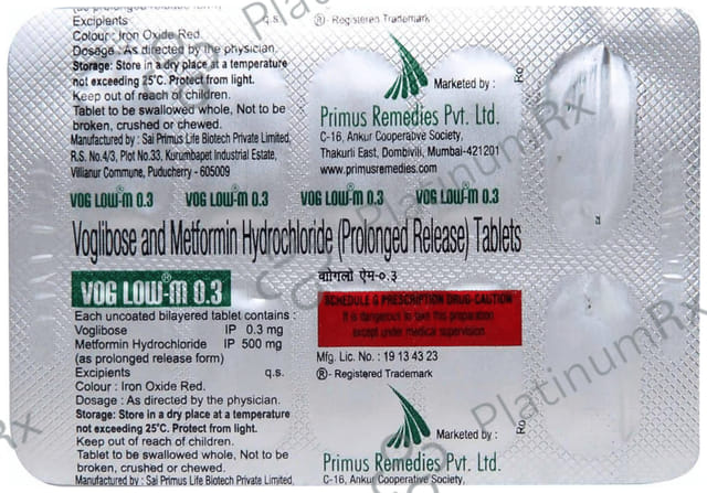 Voglow M 500/0.3mg Tablet 10s