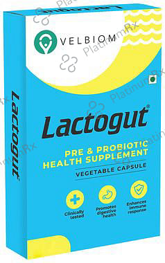 Velbiom Lactogut Pre & Probiotic Health Supplement Vegetable Capsule