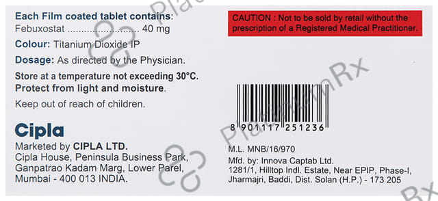 Febutec 40mg Tablet 10s