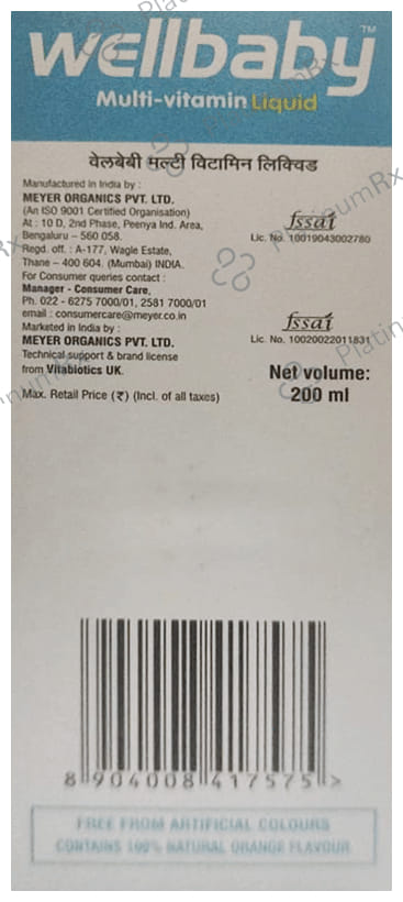 Wellbaby Multi Vitamin Liquid 200ml