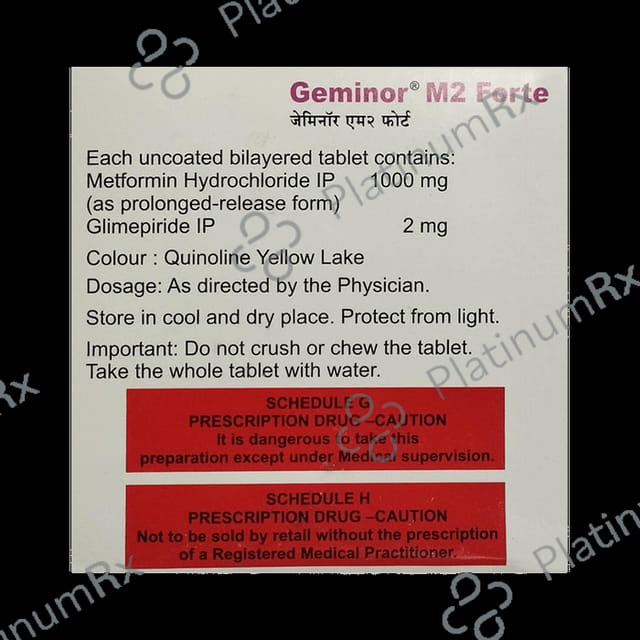 Geminor M2 Forte 2mg/1000mg Tablet PR