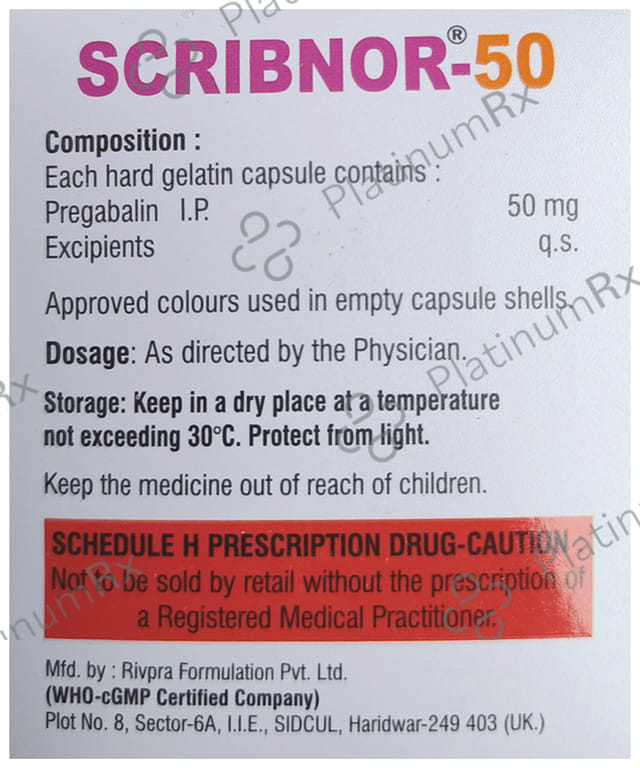 Scribnor 50mg Capsule
